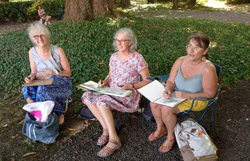 Le parc de l’Évêché inspire les peintres