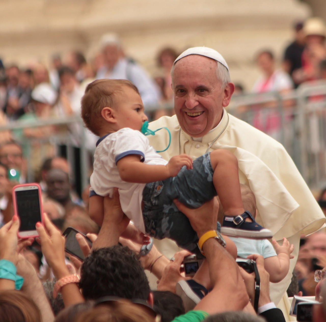 Le pape François, en visite en Belgique, en 2024