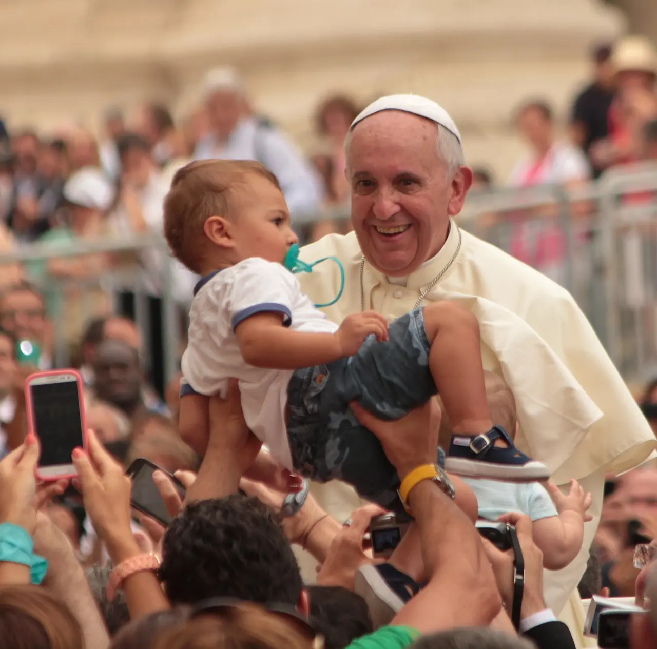 Le pape François, en visite en Belgique, en 2024