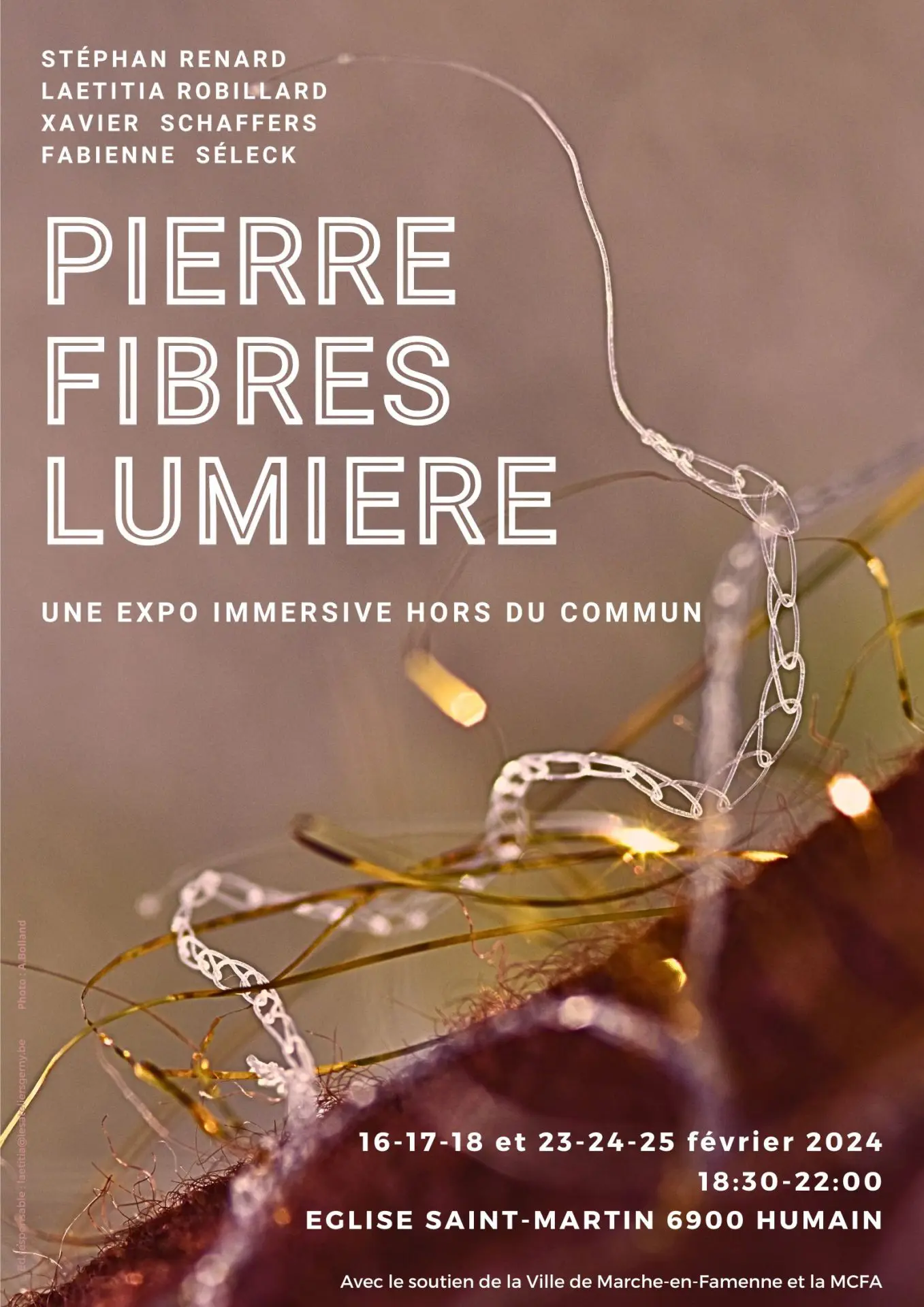 Une exposition, pierre, fibres et lumière à l’église Saint-Martin de Humain