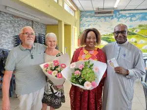 Jean-Marie Leurquin et Louise-Marie Robert Sebisaho et Noellie 10 ans d'ordination