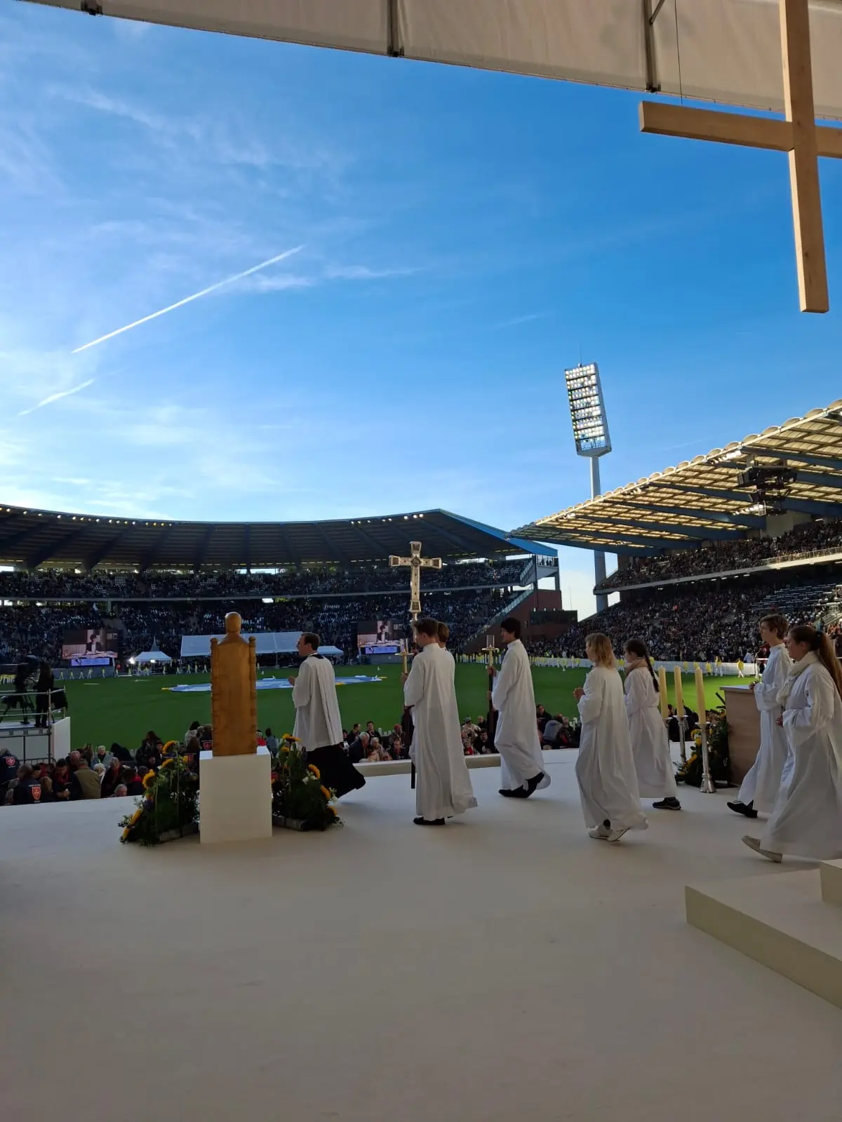 Vivre la messe à quelques mètres du pape