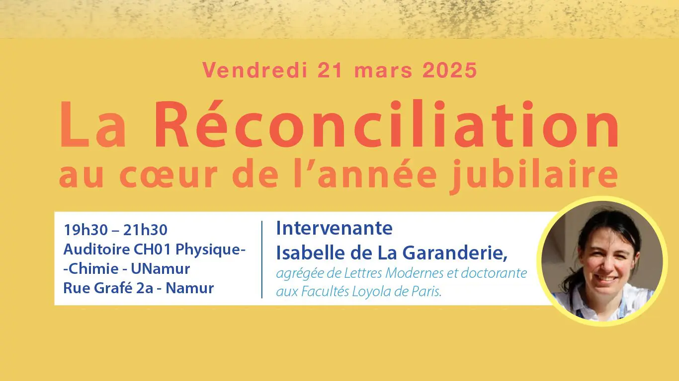 « La Réconciliation, au cœur de l’année jubilaire », conférence débat avec Isabelle de La Garanderie