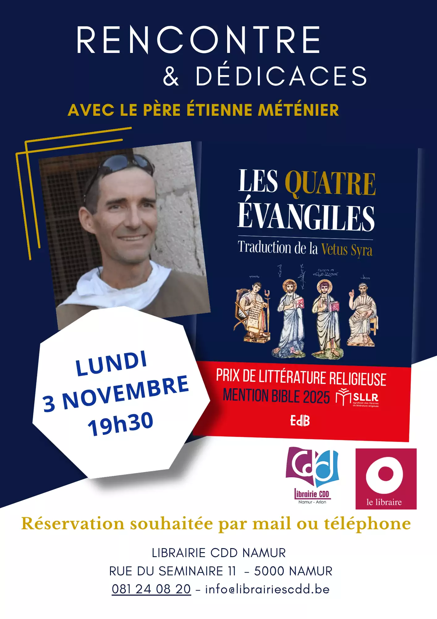 Rencontre avec le père Etienne Méténier au CDD de Namur